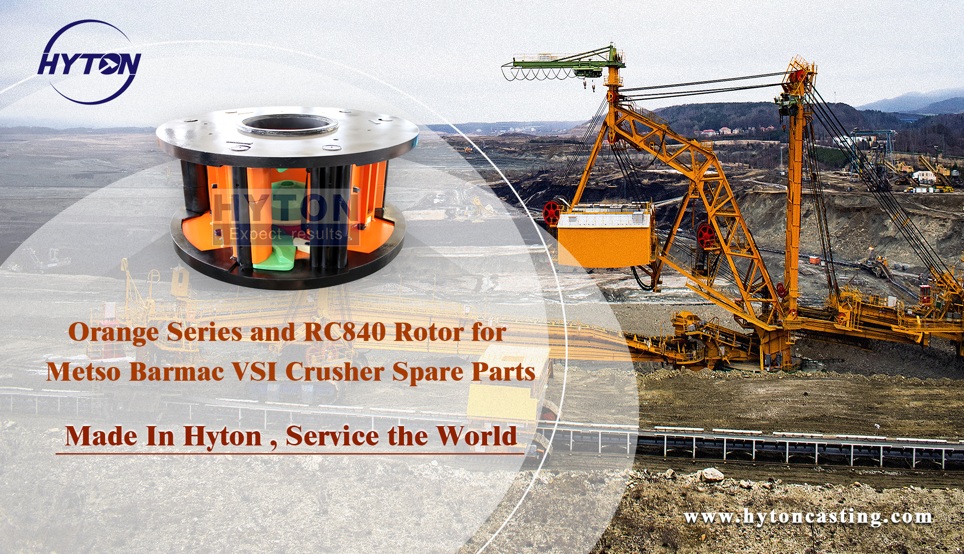 Metso RC840 Orange Series Rotor для запасных частей Barmac VSI -дробилка